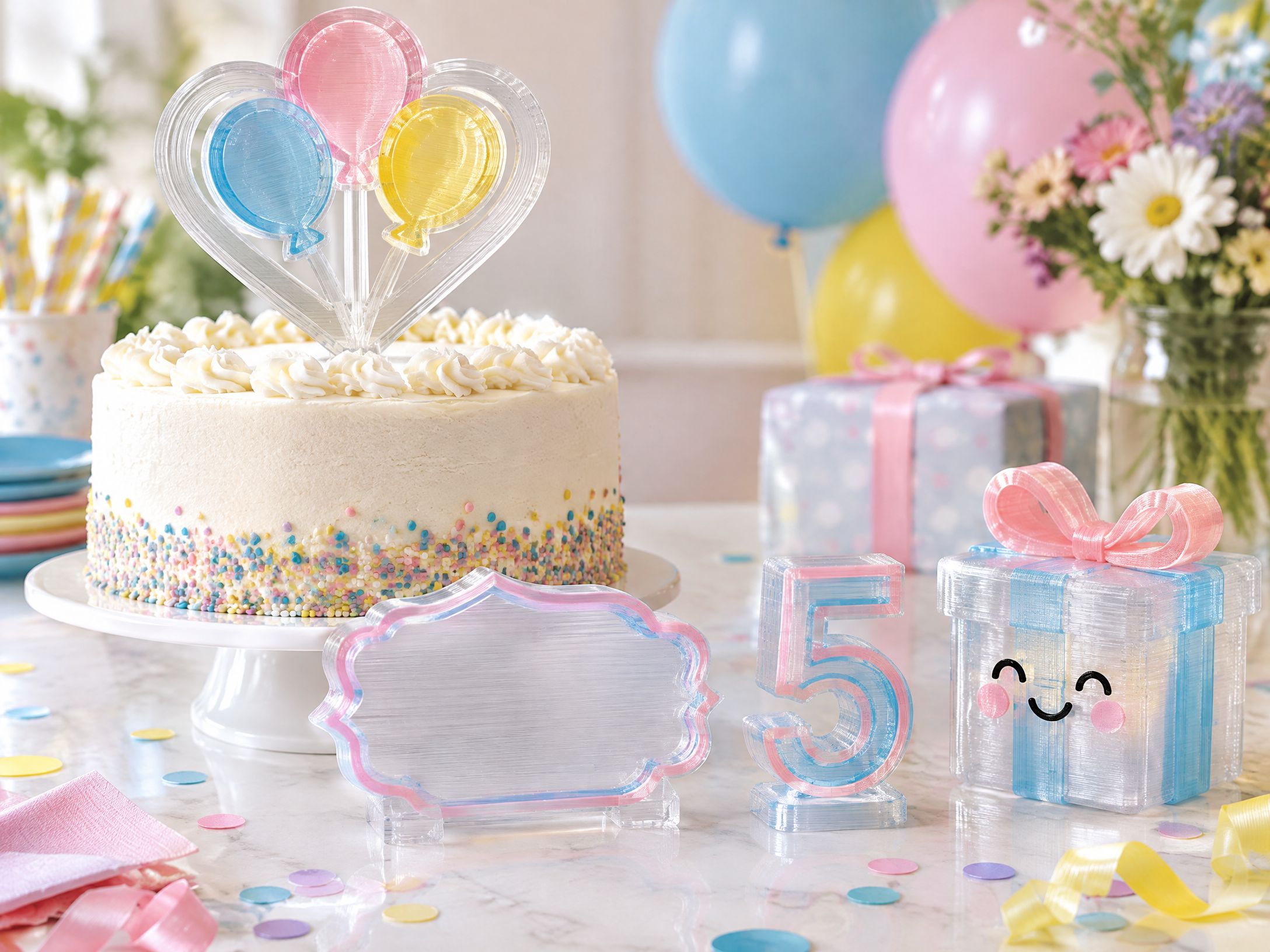 Peças comemorativas para aniversário