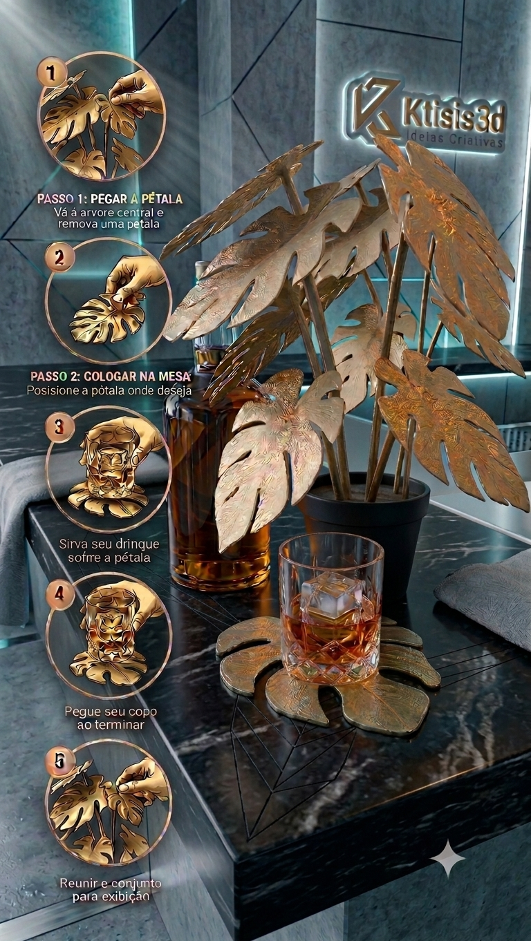 Apoio de Copos Monstera — segunda imagem