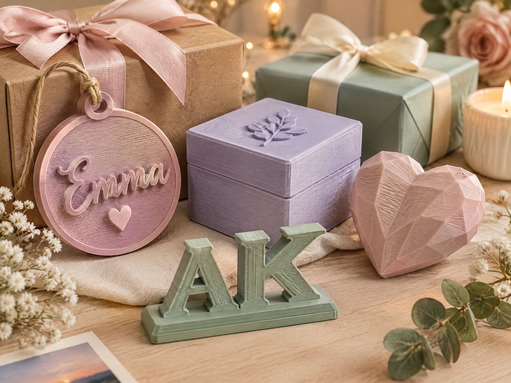Peças personalizadas para oferecer